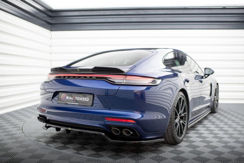 Maxton Design Spoiler Lippe für Porsche Panamera E-Hybrid 971 Facelift Hochglanz schwarz