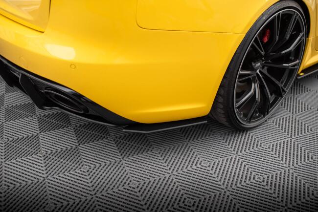 Maxton Design Street Pro Diffusor Flaps für Audi RS4 B8 schwarz rot
