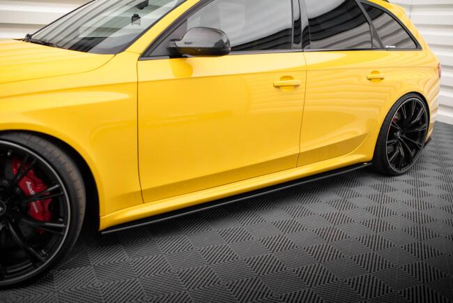 Maxton Design Street Pro Seitenschweller für Audi RS4 B8 schwarz matt