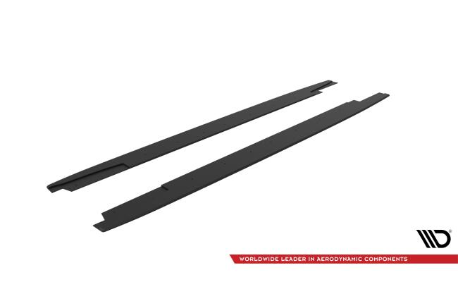 Maxton Design Street Pro Seitenschweller für Audi RS4 B8 schwarz rot