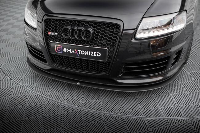 Maxton Design Street Pro Frontlippe für Audi RS6 Avant C6 schwarz rot