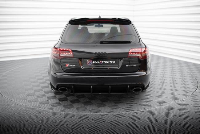 Maxton Design Street Pro Diffusor Flaps für Audi RS6 Avant C6 schwarz matt