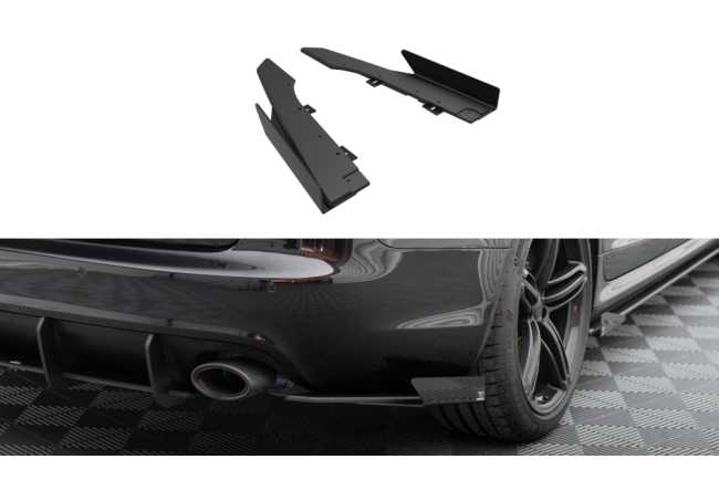 Maxton Design Street Pro Diffusor Flaps für Audi RS6 Avant C6 matt schwarz mit Hochglanz Flaps