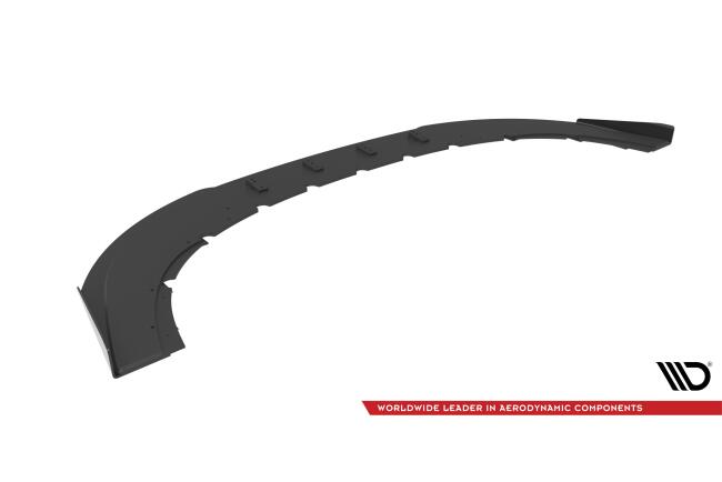 Maxton Design Street Pro Frontlippe für Audi RS6 Avant C6  schwarz mit Hochglanz Flaps