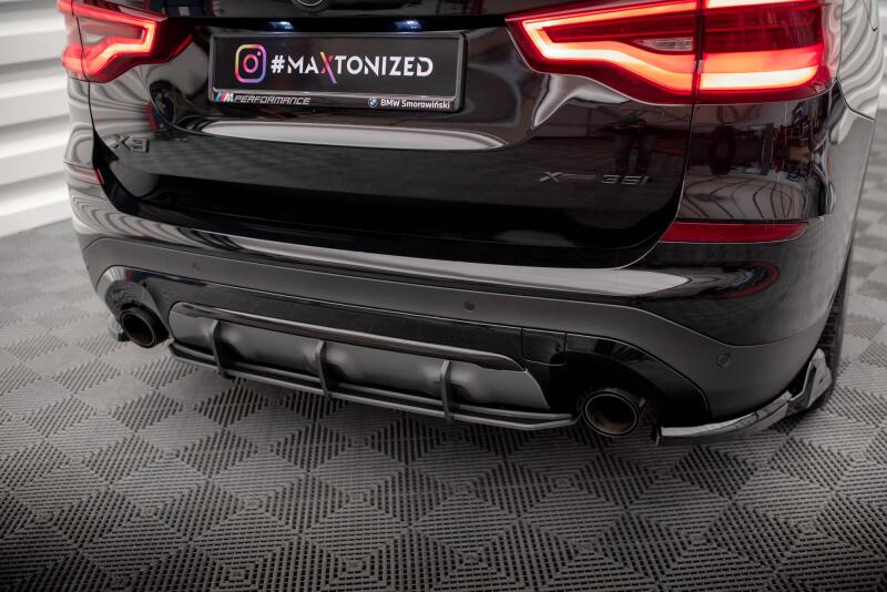 Maxton Design Street Pro Heckdiffusor für BMW X3 G01 Schwarz-Rot