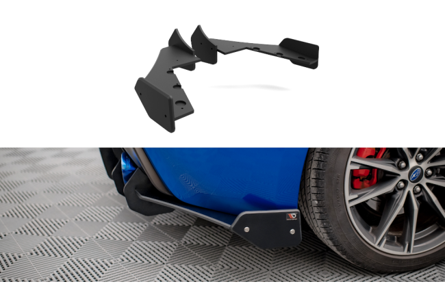 Maxton Design Street Pro Diffusor Flaps für Subaru BRZ Mk1 Facelift schwarz matt