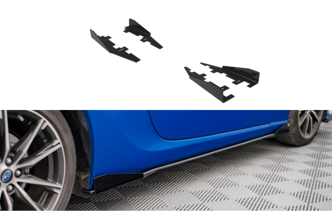 Maxton Design Street Pro Seitenschweller-Flaps für Subaru BRZ Mk1 Facelift Hochglanz schwarz