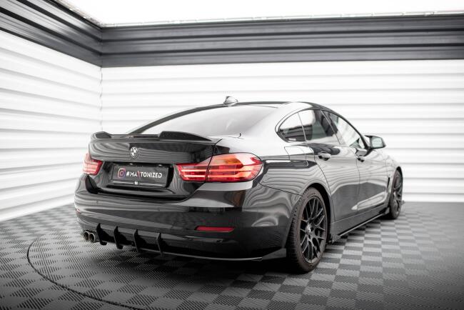 Maxton Design Street Pro Heckdiffusor + Flaps für BMW 4er Gran Coupe F36 Schwarz Rot