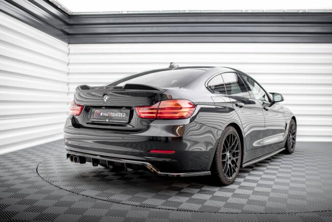 Maxton Design mittlerer Heckdiffusor für BMW 4er Grand Coupe F36 Hochglanz schwarz