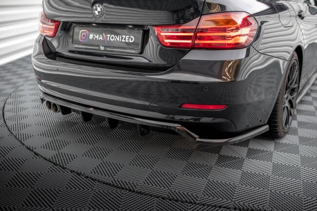 Maxton Design mittlerer Heckdiffusor für BMW 4er Grand Coupe F36 Hochglanz schwarz