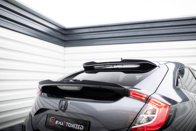 Maxton Design Heckspoiler Lippe oben für Honda Civic Sport Mk 10 Hochglanz schwarz