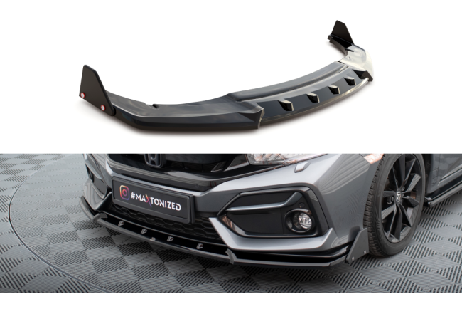 Maxton Design Frontlippe mit Flaps für Honda Civic...