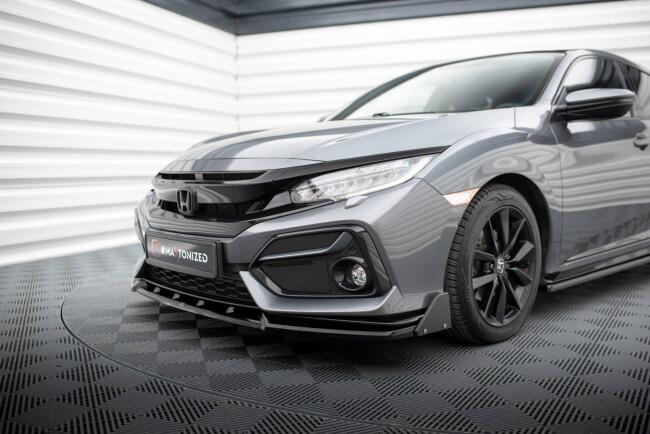 Maxton Design Frontlippe mit Flaps für Honda Civic Sport Mk 10