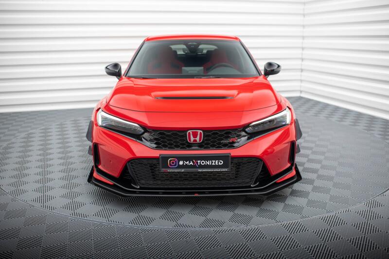 Maxton Design Street Pro Frontlippe für Honda Civic Type-R Mk 11 schwarz matt mit Hochglanz Flaps