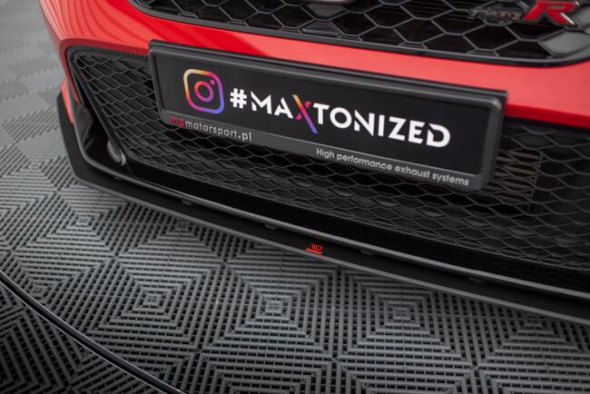 Maxton Design Street Pro Frontlippe für Honda Civic Type-R Mk 11 schwarz rot