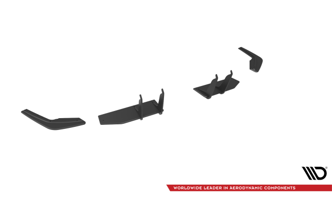 Maxton Design Street Pro Diffusor Flaps für Honda Civic Type-R Mk 11 schwarz mattschwarz matt