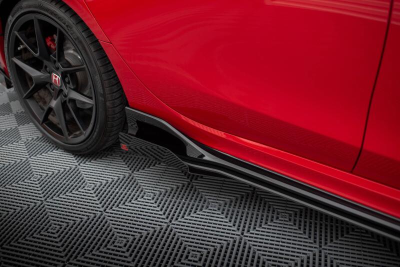 Maxton Design Street Pro Seitenschweller-Flaps für Honda Civic Type-R Mk 11 Hochglanz schwarz