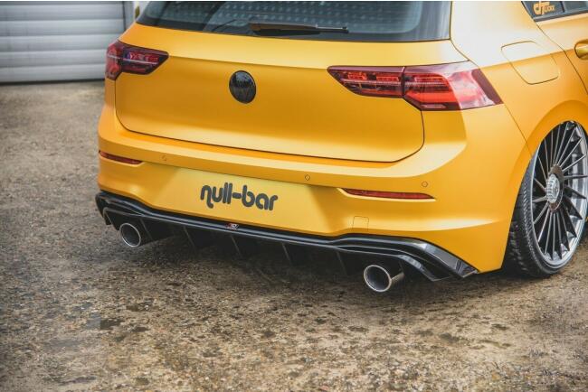 Edelstahl Sportauspuff Endschalldämpfer für VW Golf 8 1.0 TSI / 1.5 TSI bis 96kW Endrohre 2x100mm rund