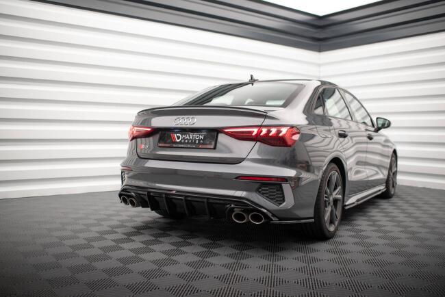 Maxton Design Heckdiffusor V.1 für Audi S3 Limousine 8Y Hochglanz schwarz