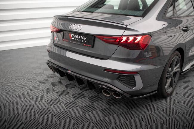 Maxton Design Heckdiffusor V.1 für Audi S3 Limousine 8Y Hochglanz schwarz