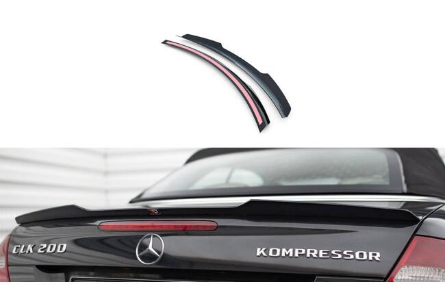 Maxton Design Spoiler Lippe für Mercedes-Benz CLK Cabriolet A209 Hochglanz schwarz