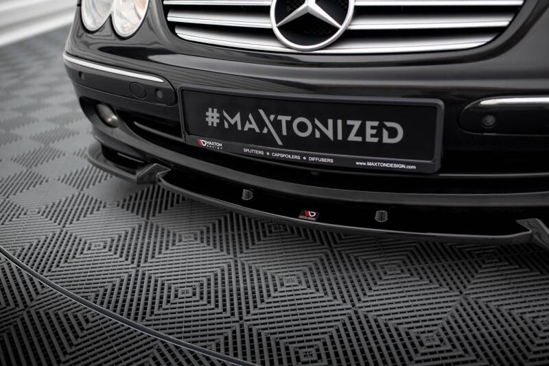 Maxton Design Frontlippe V.2 für Mercedes-Benz CLK W209 Hochglanz schwarz