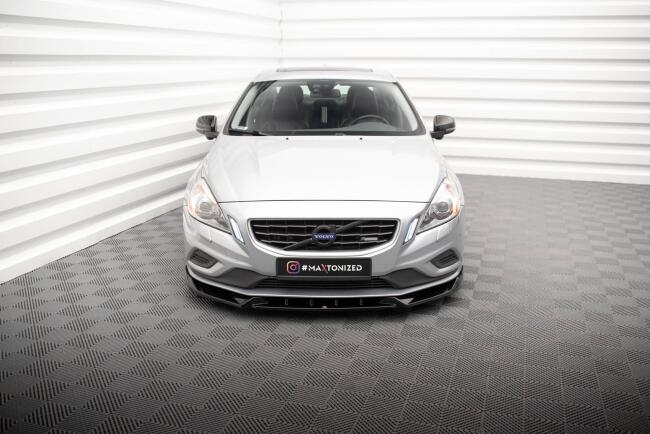 Maxton Design Frontlippe für Volvo S60 R-Design Mk2 Hochglanz schwarz