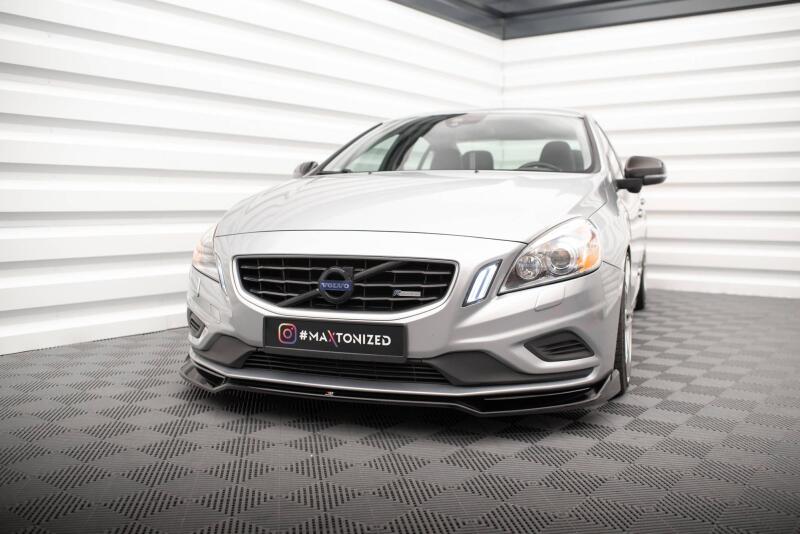 Maxton Design Frontlippe V.2 für Volvo S60 R-Design Mk2 (2010-2014) Hochglanz schwarz