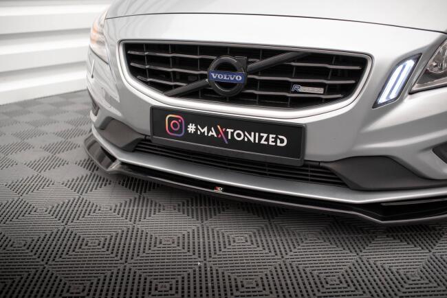 Maxton Design Frontlippe V.2 für Volvo S60 R-Design Mk2 (2010-2014) Hochglanz schwarz