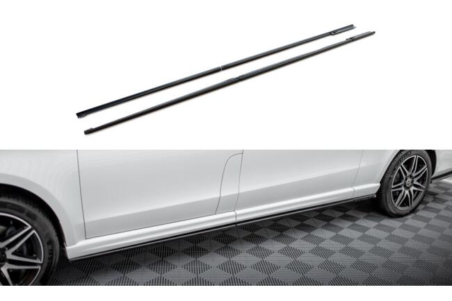 Maxton Design Seitenschweller (Paar) für Mercedes-Benz V-Klasse Extra Long AMG-Line W447 Facelift Hochglanz schwarz