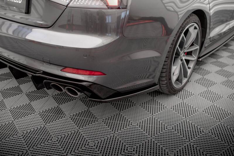 Maxton Design Diffusor Flaps für Audi S5 Coupe / Sportback B9 F5 Hochglanz schwarz