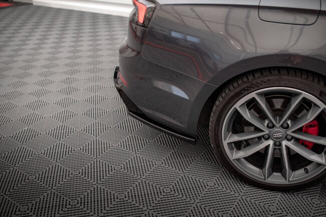 Maxton Design Diffusor Flaps für Audi S5 Coupe / Sportback B9 F5 Hochglanz schwarz