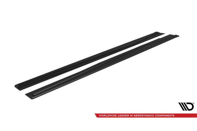 Maxton Design Street Pro Seitenschweller für Mercedes A AMG-Line W176 Facelift schwarz matt