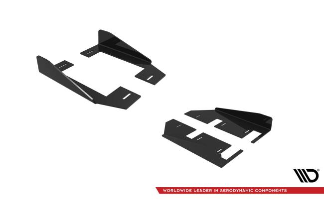 Maxton Design Street Pro Seitenschweller-Flaps für Mercedes A AMG-Line W176 Facelift Hochglanz schwarz