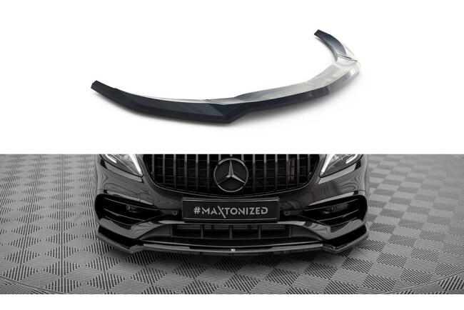 Maxton Design Frontlippe für Mercedes A AMG-Line W176 Facelift Hochglanz schwarz