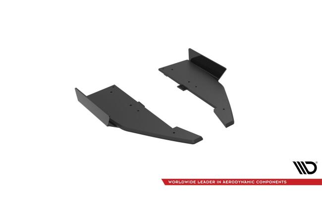 Maxton Design Street Pro Diffusor Flaps für Mercedes C63 Limousine / Kombi W205 Facelift Hochglanz schwarz matt schwarz mit Hochglanz Flaps