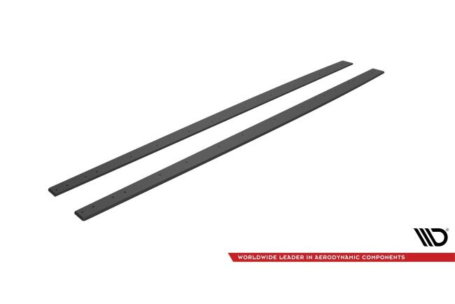 Maxton Design Street Pro Seitenschweller (Paar) für Mercedes C63 Limousine / Kombi W205 Facelift schwarz matt