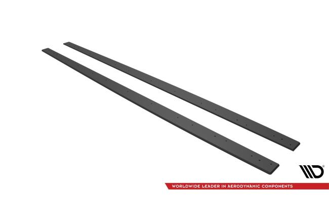 Maxton Design Street Pro Seitenschweller (Paar) für Mercedes C63 Limousine / Kombi W205 Facelift schwarz matt