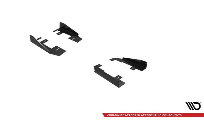 Maxton Design Street Pro Seitenschweller-Flaps für Mercedes C63 Limousine / Kombi W205 Facelift Hochglanz schwarz
