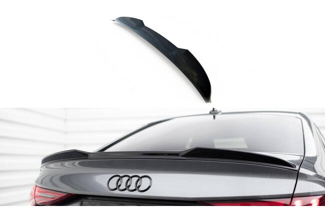 Maxton Design 3D Spoiler Lippe für Audi A3 / A3 S-Line / S3 / RS3 Limousine 8Y schwarz Hochglanz