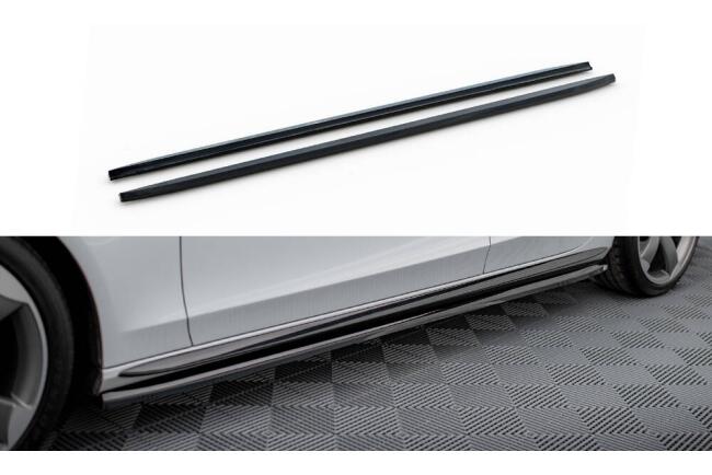 Maxton Design Seitenschweller für Audi A4 Competition B8 Facelift schwarz Hochglanz