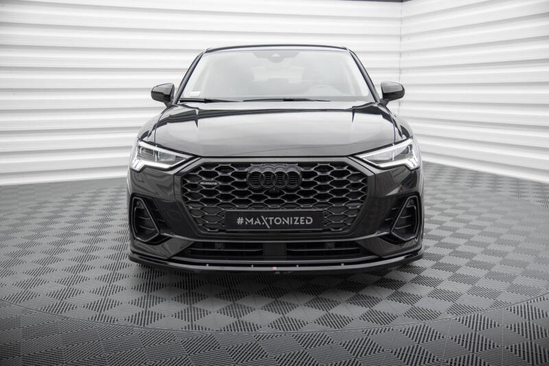 Maxton Design Frontlippe für Audi Q3 Sportback F3 Hochglanz schwarz