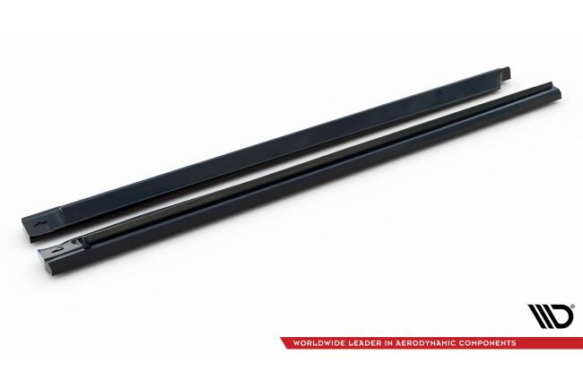 Maxton Design Seitenschweller für Audi Q7 Mk2 schwarz Hochglanz