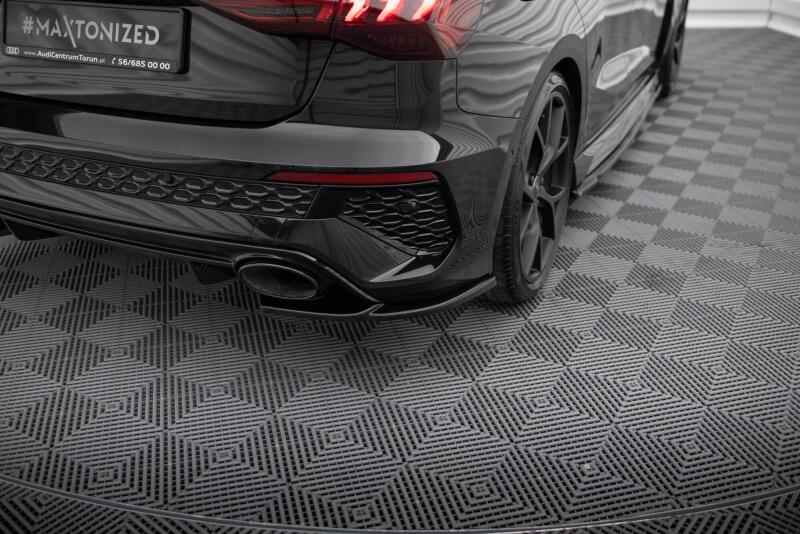Maxton Design Diffusor Flaps für Audi RS3 Sportback 8Y Hochglanz schwarz