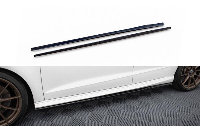 Maxton Design Seitenschweller für Audi S3 / A3 S-Line Sportback 8V schwarz Hochglanz