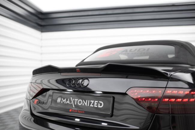 Maxton Design 3D Spoiler Lippe für Audi S5 / A5 S-Line Cabrio 8T schwarz Hochglanz