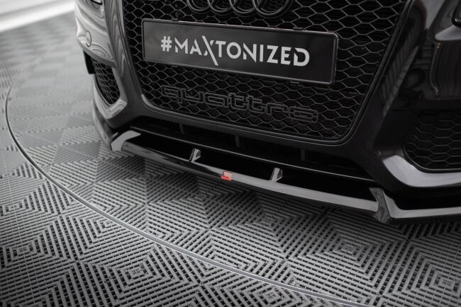 Maxton Design Frontlippe V.2 für Audi S5 / A5 S-Line 8T schwarz Hochglanz