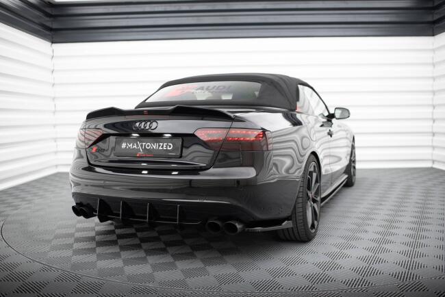 Maxton Design Diffusor Flaps für Audi S5 / A5 S-Line Coupe / Cabriolet 8T schwarz Hochglanz
