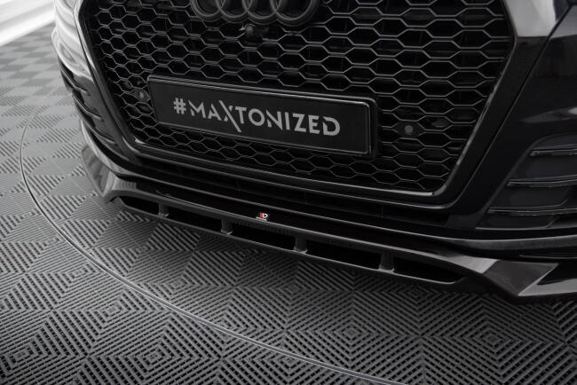 Maxton Design Frontlippe V.2 für Audi SQ7 / Q7 S-Line Mk2 schwarz Hochglanz