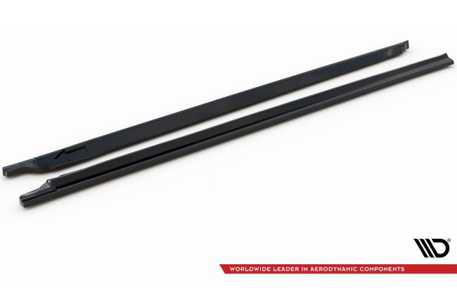 Maxton Design Seitenschweller V.2 für Audi SQ7 / Q7 S-Line Mk2 schwarz Hochglanz